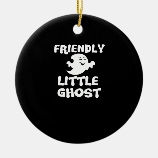 Little Boo Halloween Print  Ceramic Ornament (Front)