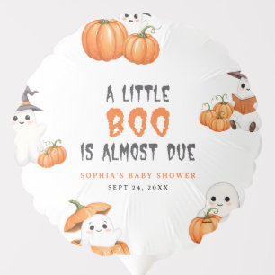 Little Boo Halloween Pumpkin Baby Shower Party Balloon