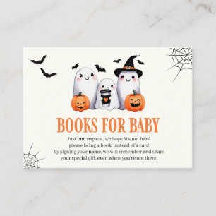 Little Boo Halloween Pumpkin Book for Baby Request Enclosure Card