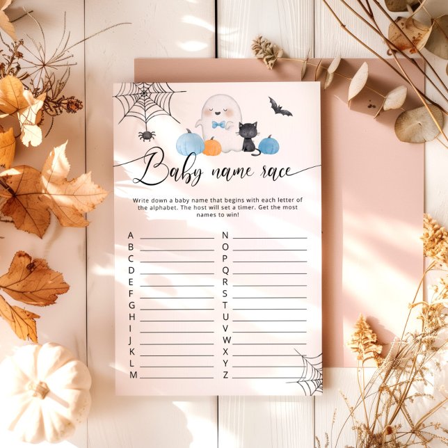 Little Boo Halloween shower baby name race game (Creator Uploaded)