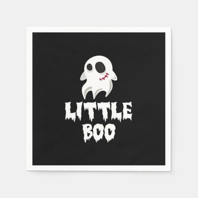 Little Boo In Halloween Cool Graphic Napkins (Front)