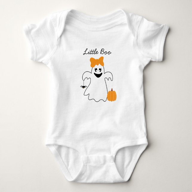 Little Boo Is Almost Due Baby Bodysuit (Front)