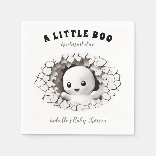 Little Boo Is Almost Due Baby Shower Napkins