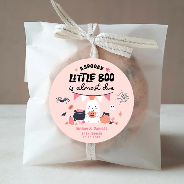 Little Boo is Almost Due Baby Shower Stickers (Creator Uploaded)