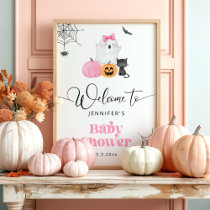 Little boo is almost Due baby shower welcome Poster