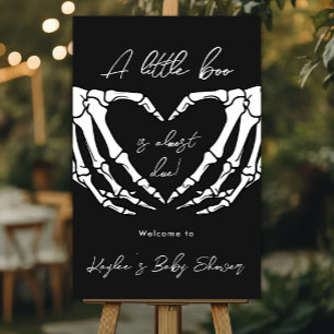 Little Boo Is Almost Due Baby Shower Welcome Sign