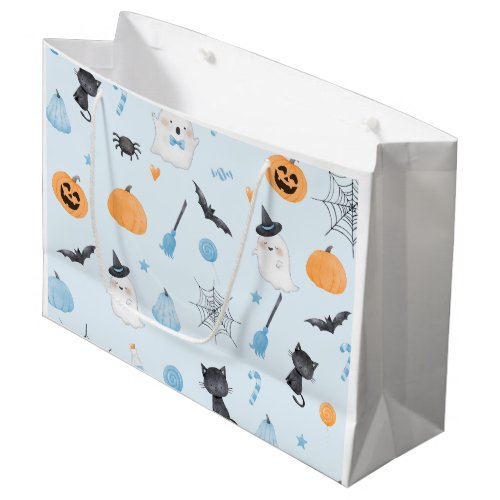 Little Boo is almost due blue Halloween Large Gift Bag