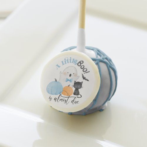 Little Boo is almost due Boy baby shower Cake Pops