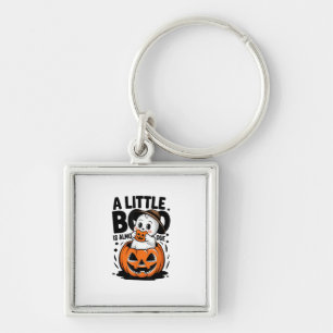 Little Boo Is Almost Due Cute Halloween Pregnancy Keychain