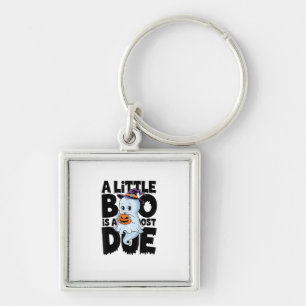 Little Boo Is Almost Due Cute Halloween Pregnancy Keychain