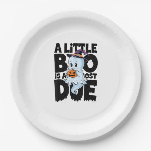 Little Boo Is Almost Due Cute Halloween Pregnancy Paper Plates