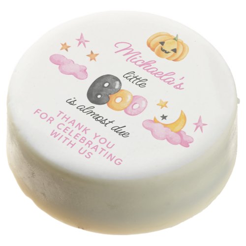 Little Boo Is Almost Due Halloween Baby Shower Chocolate Covered Oreo
