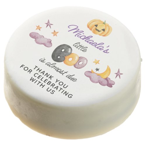 Little Boo Is Almost Due Halloween Baby Shower Chocolate Covered Oreo