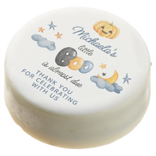 Little Boo Is Almost Due Halloween Baby Shower Chocolate Covered Oreo