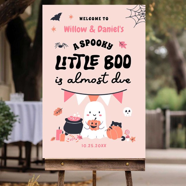 Little Boo is Almost Due Halloween Baby Shower Foam Board (Creator Uploaded)
