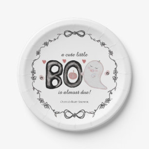 Little Boo Is Almost Due Halloween Baby Shower Paper Plates