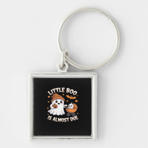 Little Boo Is Almost Due - Halloween Pregnancy Rev Keychain