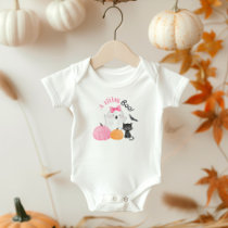 Little Boo is almost due pink baby shower Baby Bodysuit