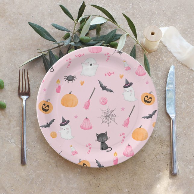 Little Boo is almost due pink baby shower Paper Plates (Creator Uploaded)