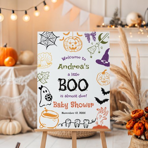 Little Boo is Almost Due Spooky Baby Shower Foam Board