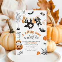 Little Boo is Due Boy Clothesline baby shower