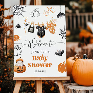 Little Boo is Due clothesline Baby Shower Welcome Foam Board