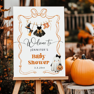Little Boo is Due clothesline Baby Shower Welcome Foam Board
