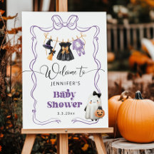 Little Boo is Due clothesline Baby Shower Welcome