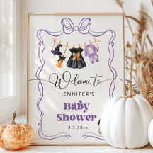 Little Boo is Due clothesline Baby Shower Welcome
