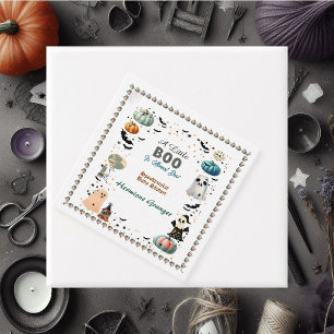 Little BOO Is Due Ghost Pumpkin Spooky Baby Shower Favor Tags