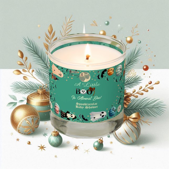 Little BOO Is Due Ghost Pumpkin Spooky Baby Shower Scented Candle (Little BOO Is Due Ghost Pumpkin Spooky Baby Shower Scented Candle)