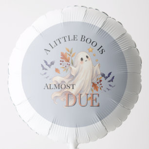 Little Boo Is Due Halloween Baby Shower Balloon