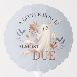 Little Boo Is Due Halloween Baby Shower Balloon