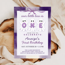 Little Boo is One Purple 1st Birthday