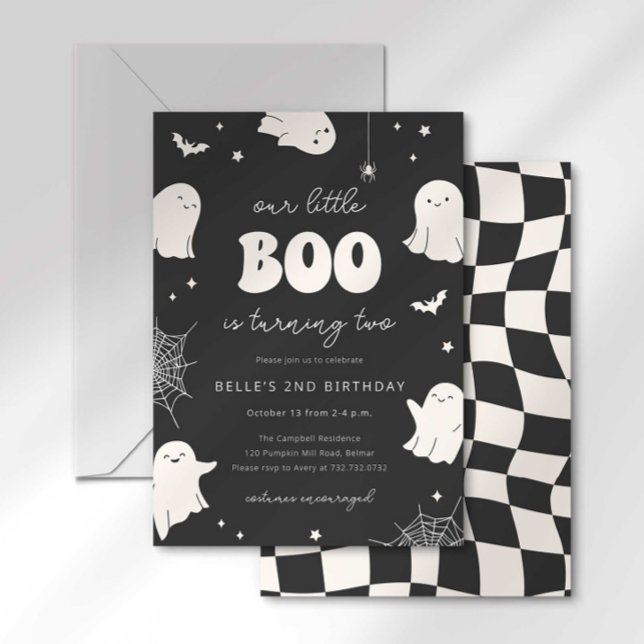 Little Boo is Turning Two Birthday Invitation (Creator Uploaded)