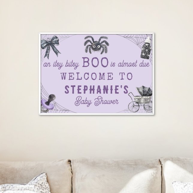 Little Boo Itsy Bitsy Spider Halloween Baby Shower Poster (Creator Uploaded)