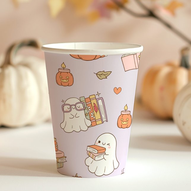 Little Boo Lilac Whimsical Books Baby Shower Paper Cups (Creator Uploaded)