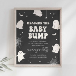 Little Boo Measure the Baby Bump Baby Shower Sign