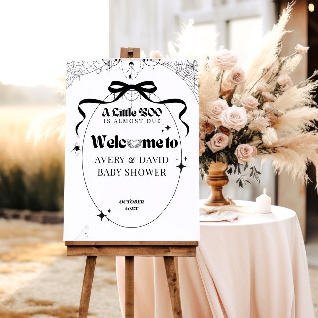 Little Boo Minimal Gothic Halloween Baby Shower Foam Board (Creator Uploaded)