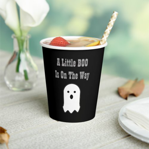 Little BOO On The Way Halloween Ghost Paper Cups