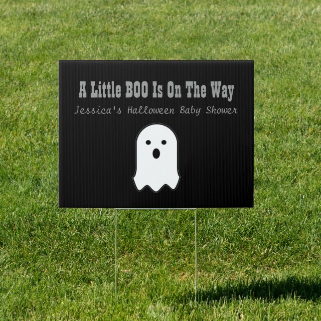 Little BOO On The Way Halloween Ghost Sign (Insitu)