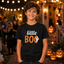 Little Boo Orange Black Halloween Family Matching