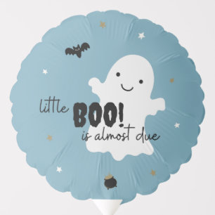 Little BOO Pastel Blue Halloween Baby Shower Balloon