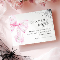 Little Boo PINK Bow Baby Shower Diaper Raffle