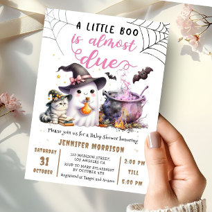 Little Boo Pink Brewing Halloween Baby Shower  Invitation