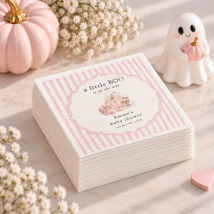 Little Boo Pink Girl Baby Shower Napkins