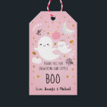 Little Boo Pink Girl Ghost Baby Shower Thank You Gift Tags<br><div class="desc">These cute tags are perfect for halloween treat bags or party favors. The design features cute ghosts with faux gold foil stars.</div>