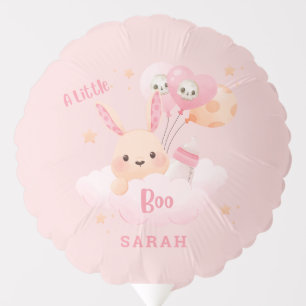 Little Boo Pink Halloween Baby Shower Balloon