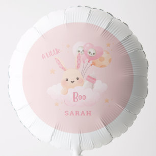 Little Boo Pink Halloween Baby Shower Balloon