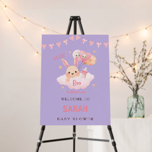 Little Boo Pink Halloween Baby Shower Welcome Sign